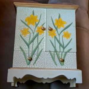 Vintage Hand Painted Jewelry Box